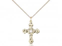  Cross Neck Medal/Pendant w/Crystal Stone Only for April 