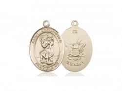  St. Christopher/Navy Neck Medal/Pendant Only 