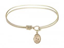  Saint Charles Borromeo Charm Bangle Bracelet 