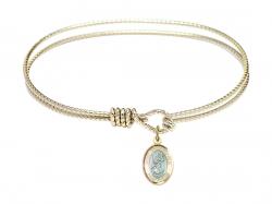  Saint Christopher Charm Bangle Bracelet 