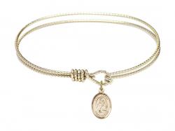  Saint Isidore of Seville Charm Bangle Bracelet 