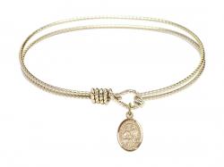  Saint Cosmas & Damian Charm Bangle Bracelet 