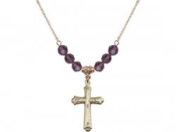  Cross Medal Birthstone Necklace Available in 15 Colors 