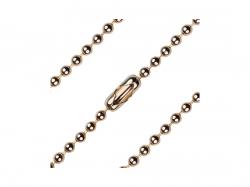  Gold Plate Heavy Bead Chain with Lobster Claw - Carded 