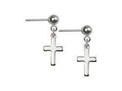  Sterling Silver Cross Post Earrings 