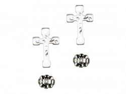  Sterling Silver Cross Earrings 