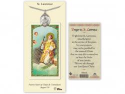  St. Lawrence Prayer Card w/Medal 