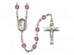  St. Brendan the Navigator Centre w/Fire Polished Bead Rosary in 12 Colors 