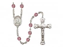  St. John Bosco Centre w/Fire Polished Bead Rosary in 12 Colors 