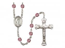  St. Patrick Centre w/Fire Polished Bead Rosary in 12 Colors 