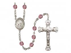  St. Louis Marie de Montfort Centre w/Fire Polished Bead Rosary in 12 Colors 