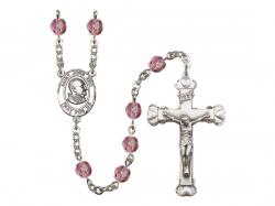  St. John XXIII Centre w/Fire Polished Bead Rosary in 12 Colors 