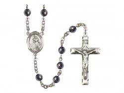  St. Joan of Arc Centre Rosary w/Hematite Beads 