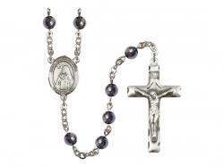  St. Teresa of Avila Centre Rosary w/Hematite Beads 