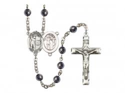  St. Sebastian/Golf Centre Rosary w/Hematite Beads 