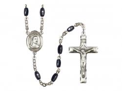  St. Elizabeth of Hungary Centre Rosary w/Black Onyx Beads 