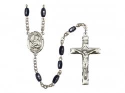  St. Francis Xavier Centre Rosary w/Black Onyx Beads 