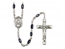  St. Kateri Tekakwitha Centre Rosary w/Black Onyx Beads 