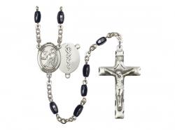  St. Luke the Apostle/Doctor Centre Rosary w/Black Onyx Beads 