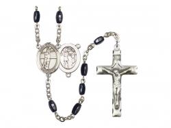  St. Sebastian/Volleyball Centre Rosary w/Black Onyx Beads 