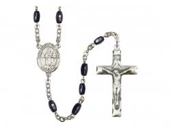  St. Isidore the Farmer Centre Rosary w/Black Onyx Beads 