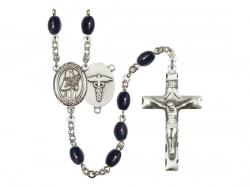  St. Agatha/Nurse Center Rosary w/Black Onyx Beads 