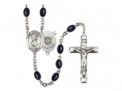  St. Christopher/Coast Guard Centre Rosary w/Black Onyx Beads 