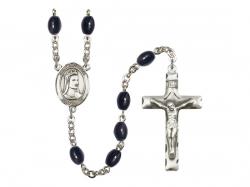  St. Elizabeth of Hungary Centre Rosary w/Black Onyx Beads 