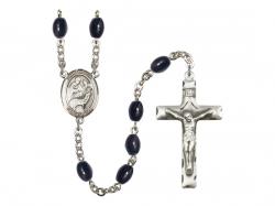  St. Jason Centre Rosary w/Black Onyx Beads 