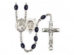  St. Joan of Arc/National Guard Centre Rosary w/Black Onyx Beads 