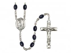  St. Jude Thaddeus Centre Rosary w/Black Onyx Beads 