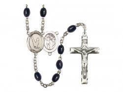  St. Sebastian/Gymnastics Centre Rosary w/Black Onyx Beads 