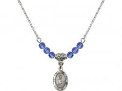  St. Jude Medal Birthstone Necklace Available in 15 Colors 