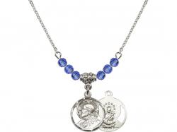  Scapular Medal Birthstone Necklace Available in 15 Colors 