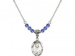  St. Jude Medal Birthstone Necklace Available in 15 Colors 