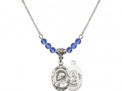  Scapular Medal Birthstone Necklace Available in 15 Colors 