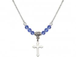  Cross Medal Birthstone Necklace Available in 15 Colors 