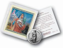  ST. AGATHA (BREAST CANCER) COIN WITH HOLY CARD (10 PK) 