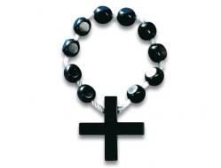  Black Decade Bead Rosary (100 pc) 