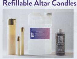 Refillable Altar Candles Only - 1-1/8 x 12 