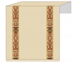  Beige Altar Cover - \"Brocade\" - Dupion Fabric 