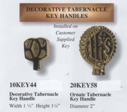  \"IHS\" Ornate Bronze Tabernacle Key Handle With Custom Key Number 