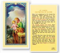  \"St. Joseph Protector of Homes\" Laminated Prayer/Holy Card (25 pc) 