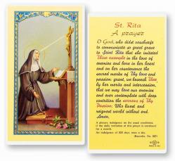  \"St. Rita\" Laminated Prayer/Holy Card (25 pc) 