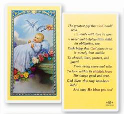  BABY\'S BAPTISMAL LAMINATED HOLY CARD (25 pc) 