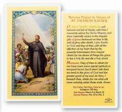  \"Novena Prayer in Honor of St. Francis Xavier\" Laminated Prayer/Holy Card (25 PC) 