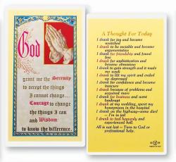  \"A Thought for Today\" Laminated Prayer/Holy Card (25 pc) 