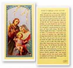  \"God\'s Child and Yours\" Laminated Prayer/Holy Card (25 pc) 