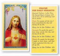  \"Prayer for Daily Neglects\" Laminated Prayer/Holy Card (25 pc) 