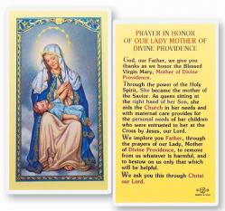  \"Prayer in Honor of Our Lady of Divine Providence\" Laminated Prayer/Holy Card (25 pc) 